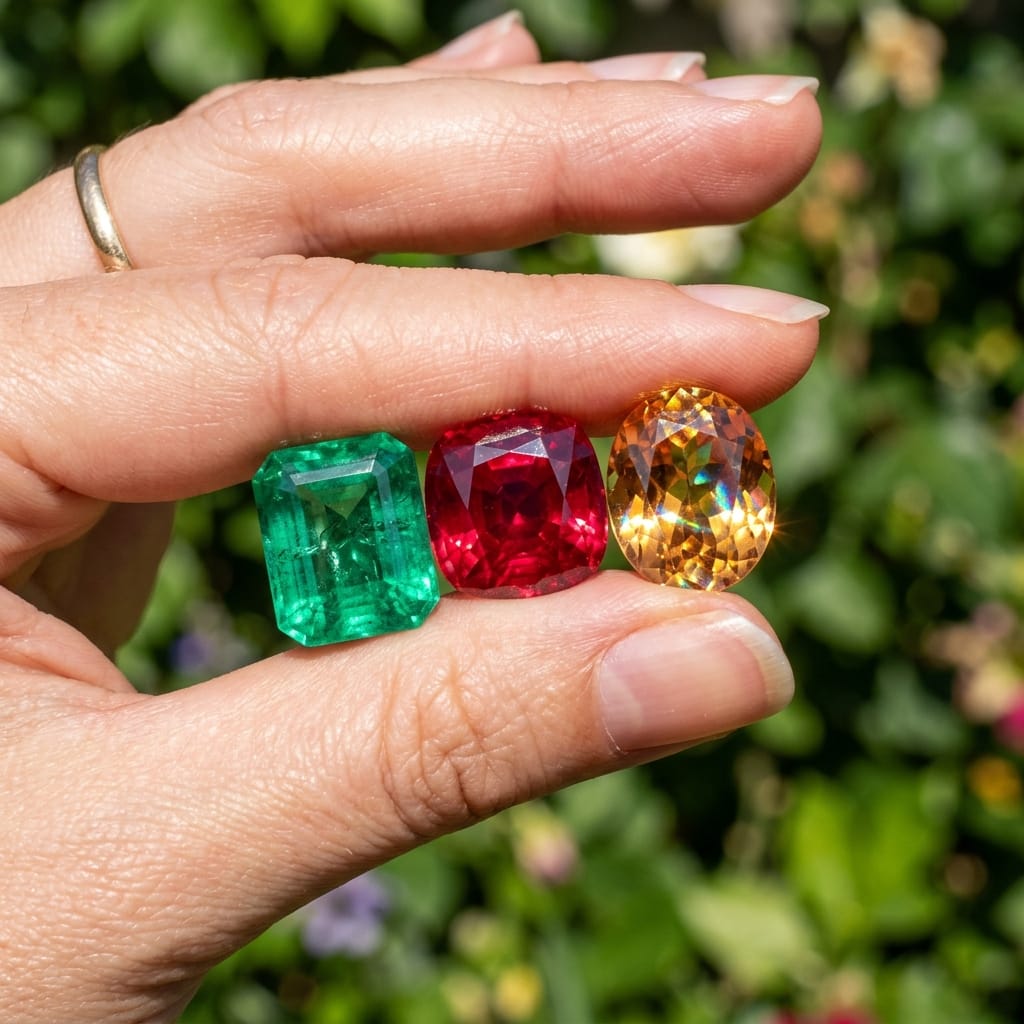 Certified Gemstones in Sunlight